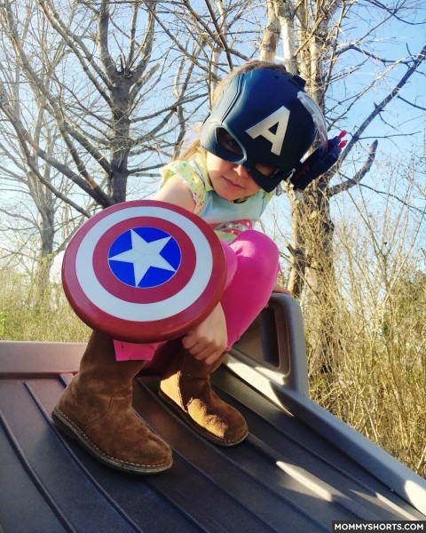 Captain America Girls Kids Costume 