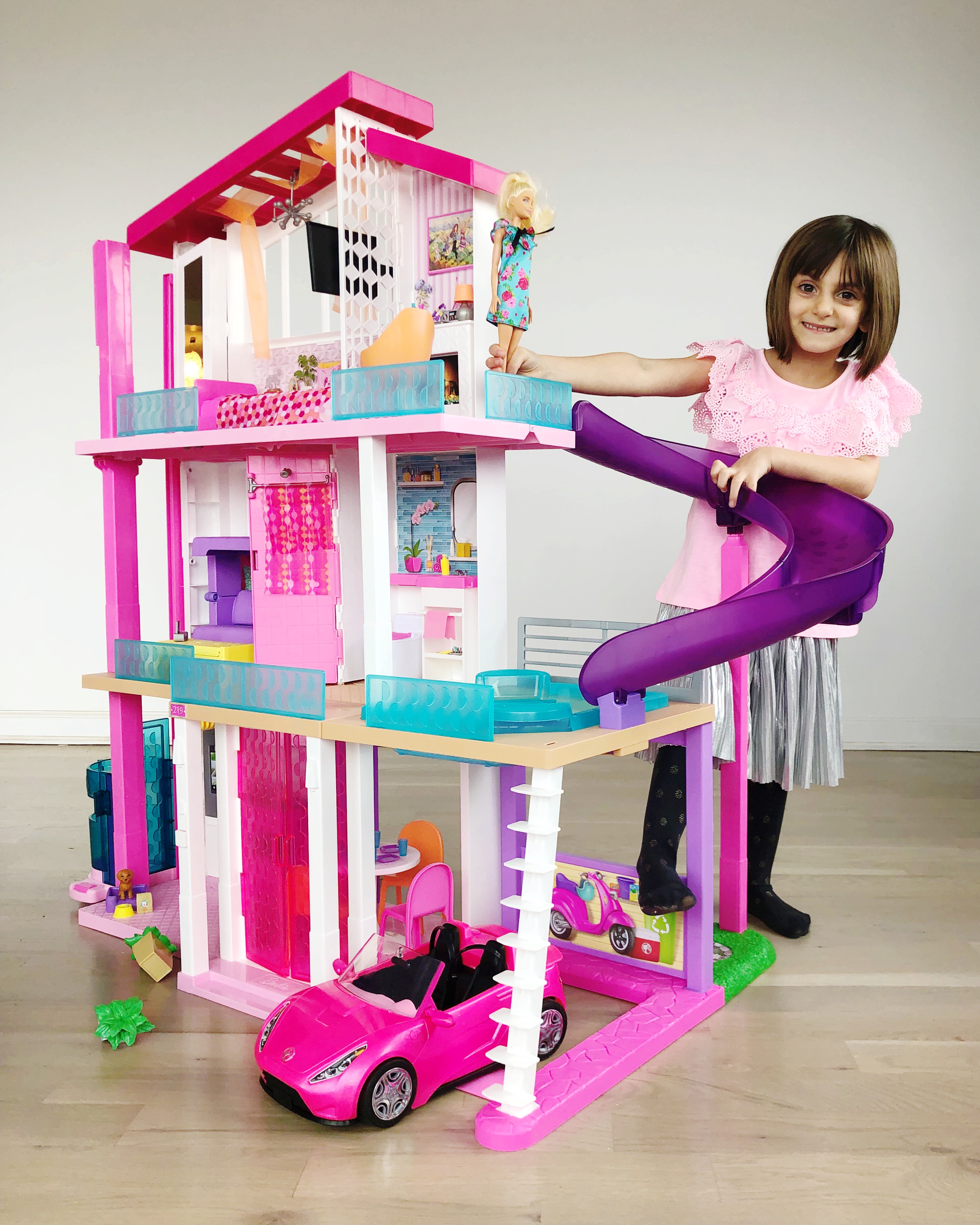 barbie dream house with slide